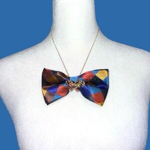 “Dainty Dapper”Multicolor Bow tie Necklace